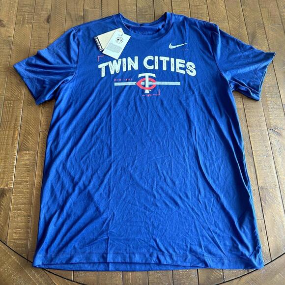 NWT Nike Minnesota Twins "Twin Cities" SS Dri-Fit T-Shirt Sz Men's Large - Picture 1 of 4
